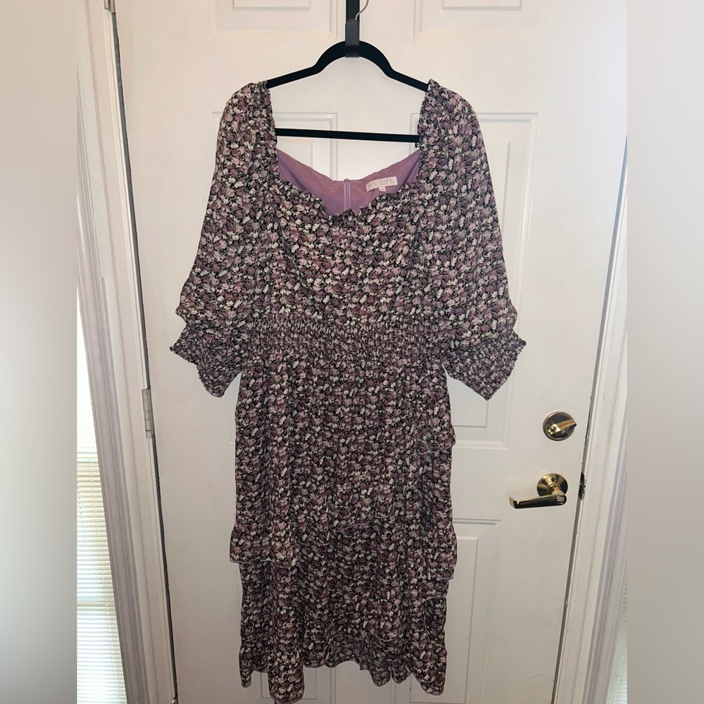 Ivy City Co Floral Smocked Dress - Picture 2 of 6